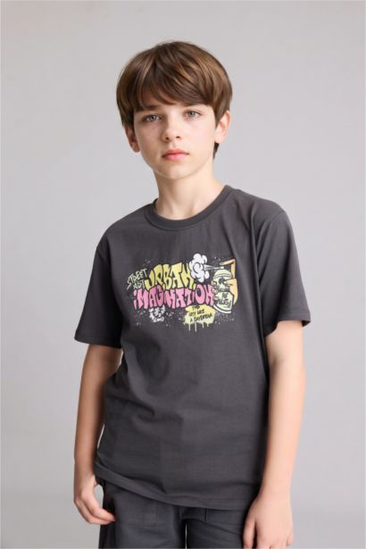 Boy New Regular Fit Printed Short Sleeve T-Shirt