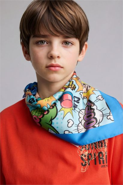Desenli Saten Fular Erkek Çocuk