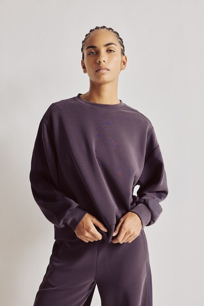 Ultra Yumuşak Oversize Modal Basic Sweatshirt