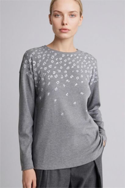 Regular Fit Crew Neck Stone Print T-Shirt