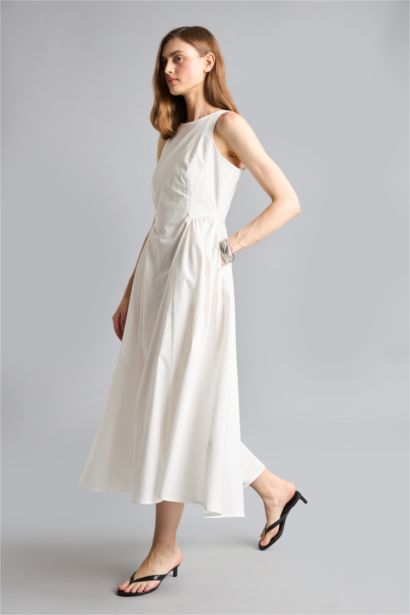 Poplin Midi Dress