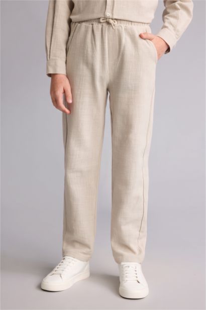 Regular Fit Düz Paça Pantolon Erkek Çocuk