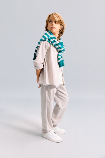 Boy Regular Fit Straight Leg 100% Cotton Trousers