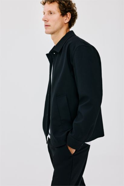 Regular Fıt Polo Yaka Blazer Ceket