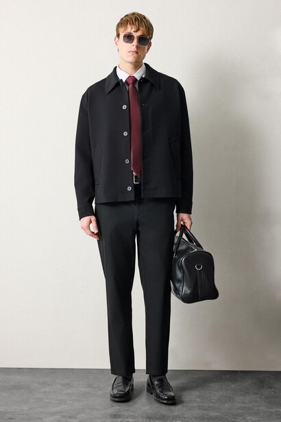 Regular Fit Polo Collar Blazer