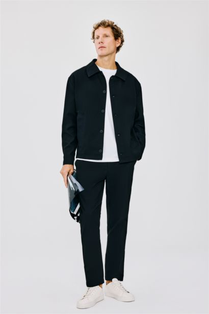 Regular Fıt Polo Yaka Blazer Ceket