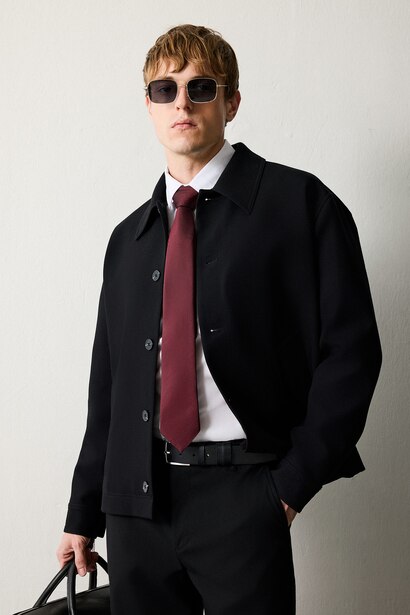 Regular Fit Polo Collar Blazer