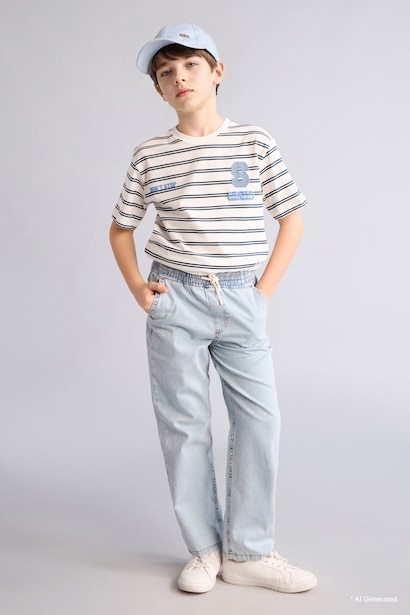 Boy New Regular Fit Printed Short Sleeve T-Shirt