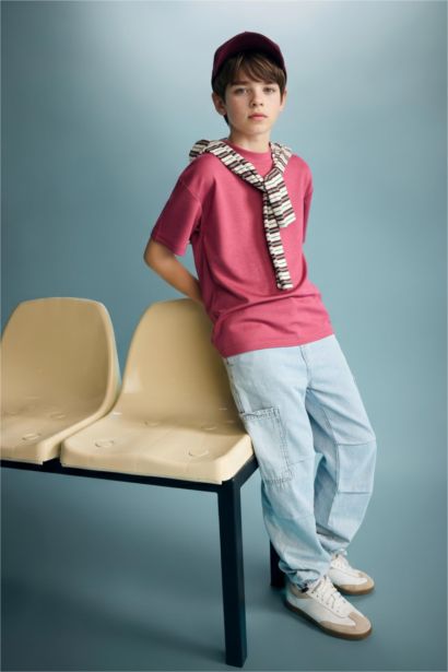 Oversize Kısa kollu Tişört Erkek Çocuk