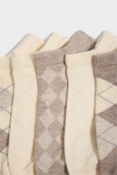 Kadın 5'li Pamuklu Patik Çorap