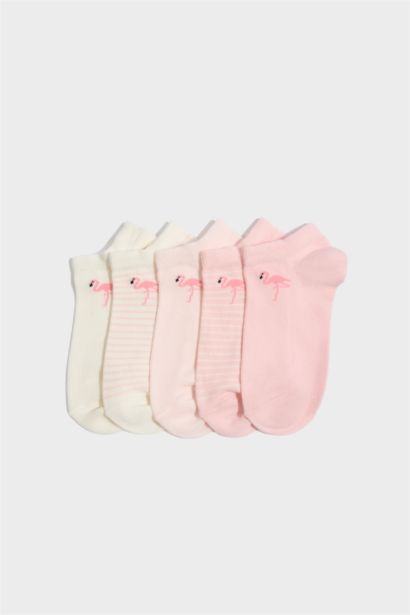 Kadın 5'li Pamuklu Patik Çorap