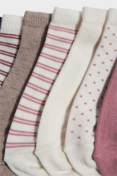 Kadın 7'li Pamuklu Patik Çorap