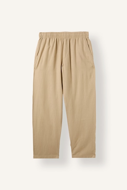 Breathable Relax Fit Elastic Waist Stretch Fabric Trousers
