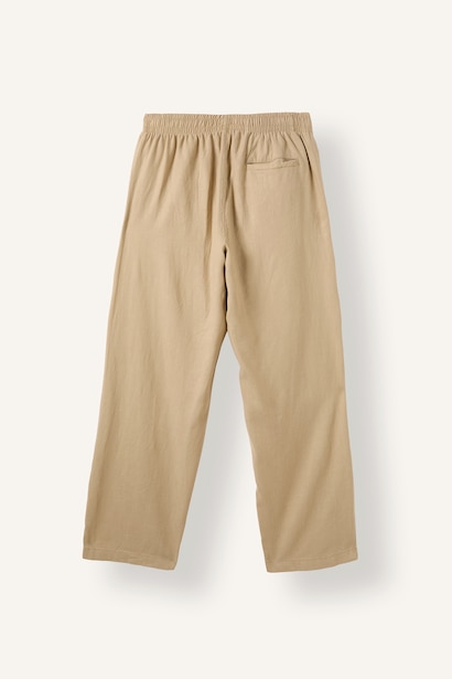 Breathable Relax Fit Elastic Waist Stretch Fabric Trousers