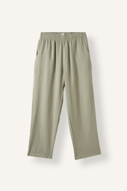 Breathable Relax Fit Elastic Waist Stretch Fabric Trousers