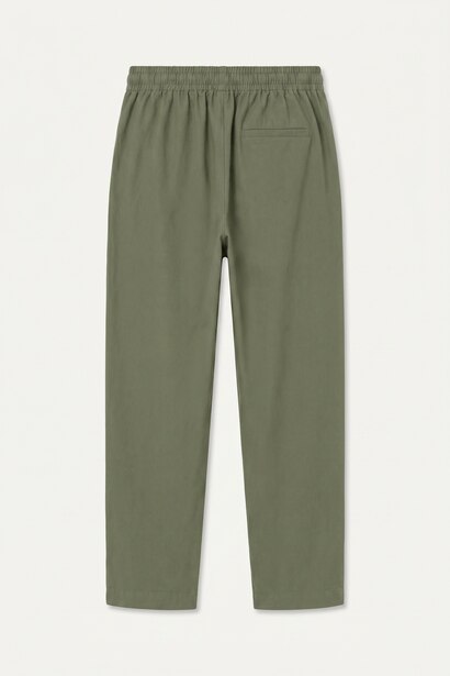 Breathable Relax Fit Elastic Waist Stretch Fabric Trousers