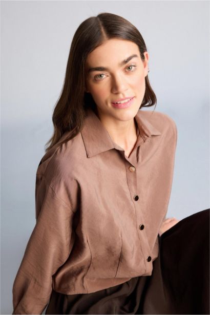 Oversıze Polo Yaka Gömlek