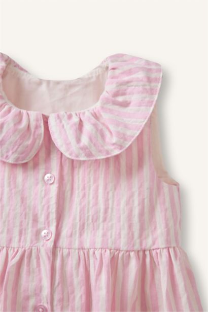 Baby Girl Striped Strappy Woven Dress