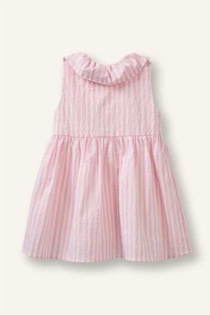 Baby Girl Striped Strappy Woven Dress