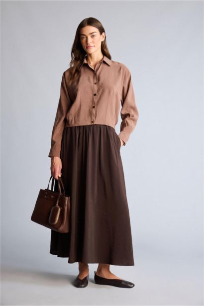 A Form Beli Lastikli Maxi Etek