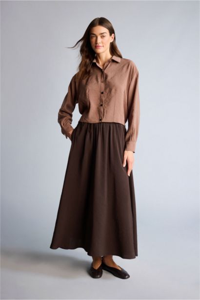 A Form Beli Lastikli Maxi Etek