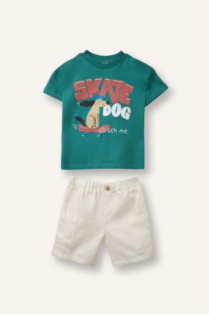 2 piece Regular Fit Crew Neck Printed Set