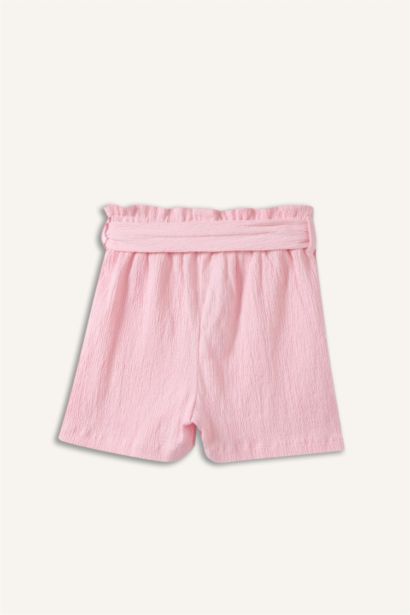 Baby Girl Paperbag Fit Normal Waist Shorts