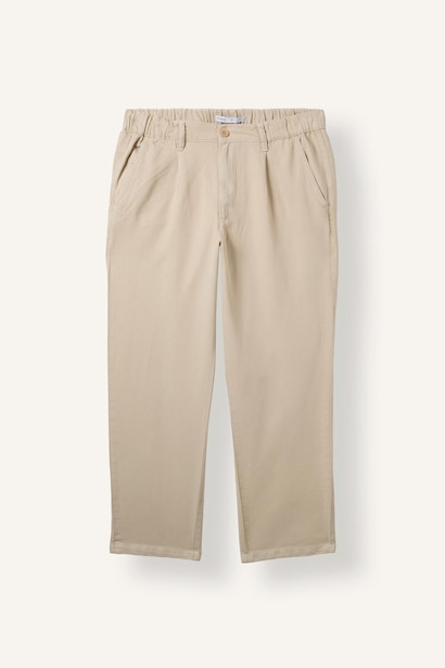Ultra Soft Relax Fit Elastic Waist Pleated Trousers