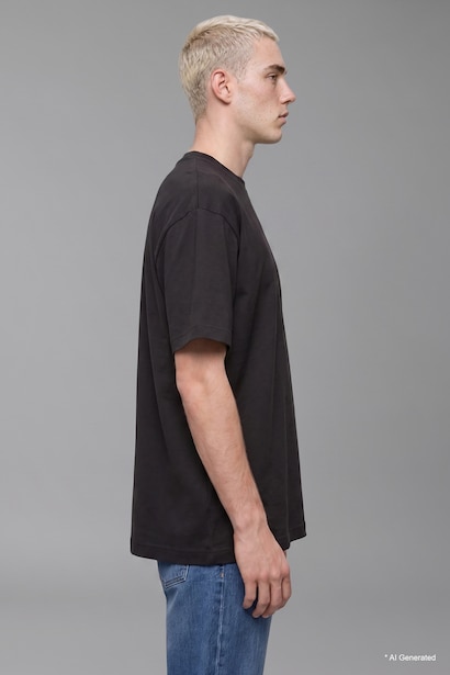 100% Cotton Boxy Fit Printed Short Sleeve T-Shirt