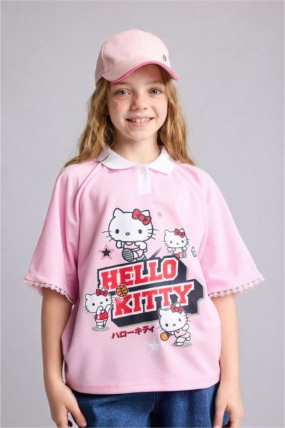 Hello Kitty Lisanslı Relaxed Fit Kısa Kollu Tişört Kız Çocuk