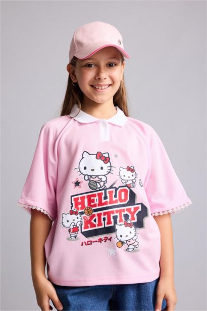 Hello Kitty Lisanslı Relaxed Fit Kısa Kollu Tişört Kız Çocuk