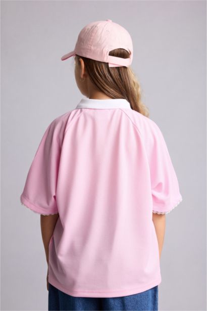 Hello Kitty Lisanslı Relaxed Fit Kısa Kollu Tişört Kız Çocuk