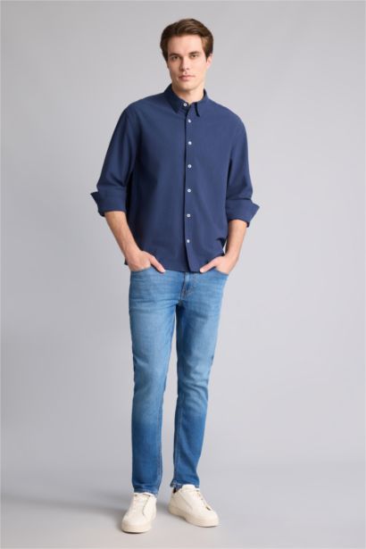 Relax Fit Cotton Long Sleeve Shirt