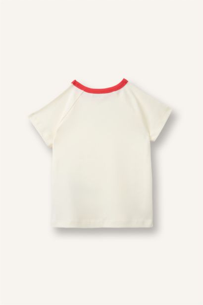 Kısa kollu Ribana Tişört Kız Bebek