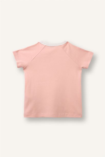 Kısa kollu Ribana Tişört Kız Bebek