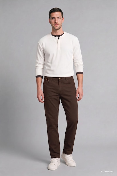 Regular Fit Normal Waist Straight Leg Trousers
