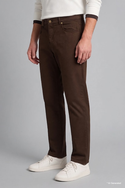 Regular Fit Normal Waist Straight Leg Trousers