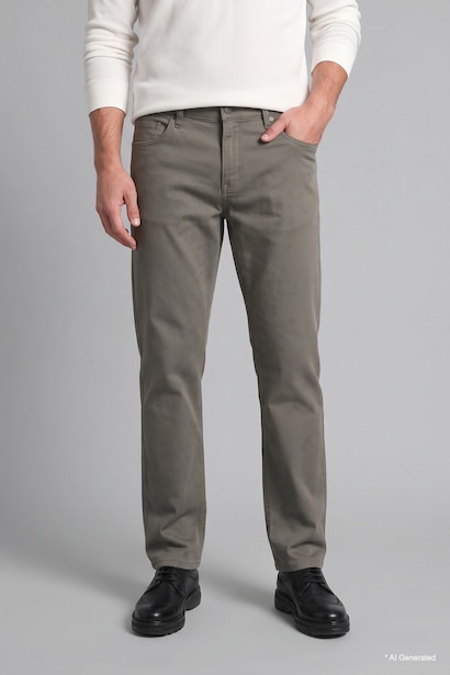 Regular Fit Normal Waist Straight Leg Trousers