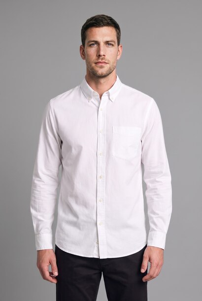 Regular Fit Linen Blended Long Sleeve Shirt