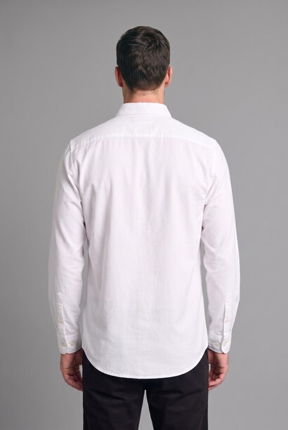 Regular Fit Linen Blended Long Sleeve Shirt