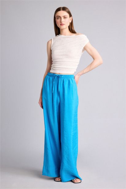 Normal Waist Wide Leg Trousers