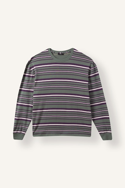 Boxy Fit Çizgili Sweatshirt