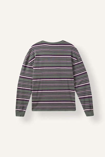 Boxy Fit Çizgili Sweatshirt