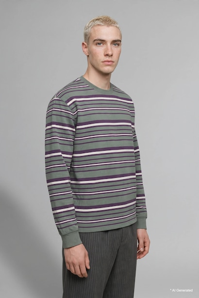 Boxy Fit Crew Neck Sweatshirt