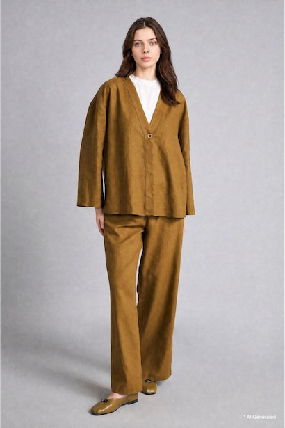 Regular Fit Linen Pants