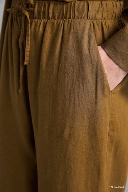 Regular Fit Linen Pants