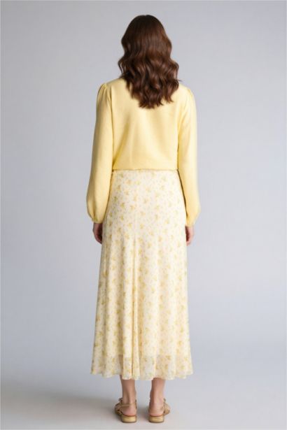 A Kesim Baskılı Tül Etek