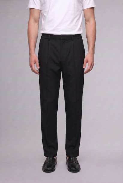 Pileli Wide Leg Pantolon
