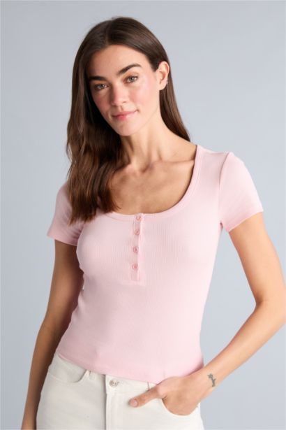 Slim Fit Camisole Short Sleeve T-Shirt