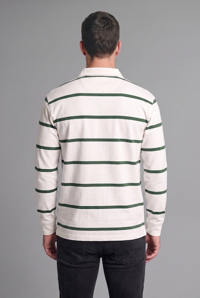 %100 Pamuk Relax Fit Çizgili Sweatshirt